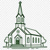 Baptist Church SVG Clip Art Baptist church building design in vector format, suitable for commercial or personal use in various digital formats.