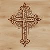 A traditional religious symbol featuring a cross with the figure of Christ attached.