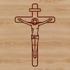 Christian Cross Symbol Illustration A simple line drawing of a Christian cross symbol, suitable for various graphic designs.