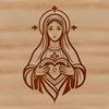 Stylized Immaculate Heart Icon Illustration of a stylized Immaculate Heart icon, suitable for vector art designs.