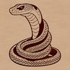 A stylized illustration of a snake, suitable for use as clip art in various design projects.