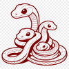Vector Reptile Graphic Art A simple illustration of a snake in vector format.