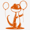 Lizard Digital Artwork A digital drawing of a small animal from the class Reptilia, with intricate details and textures.