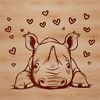 Rhino animal icon in vector format.