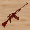 A detailed illustration of a rifle, suitable for cutting machine designs and vector art projects.