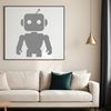 Robot silhouette vector art for commercial use, designed with precision for cutting machines and laser engraving.