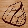 Geometric Vector Illustration A 2D digital illustration of a rock, created as a scalable vector graphic.