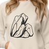 SVG Rock Graphic Downloadable File A high-quality SVG illustration of a rock, suitable for vector graphics design.