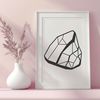 Free Rock Clip Art Vector A 2D digital illustration of a rock in a simple shape, suitable for cutting machines like Cricut or laser cutters.