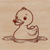 Quacking Good Vector Duck Design A stylized illustration of a duck, suitable for vector graphics and cutting machine designs.