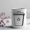 Minimalist Bin Design Vector A minimalist illustration of a trash can with a simple design, suitable for vector graphics.