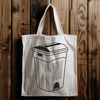 Beautiful Vector Trash Can Clip Art A simple waste disposal container with a lid, ideal for clip art designs.