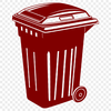Standard Trash Can Illustration An illustrative vector image of a standard trash can with a lid.