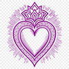 Sacred Heart Icon Outline A detailed outline of the Sacred Heart icon in a vector format.