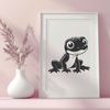 Whimsical Salamander Vector Art Salamander illustration in vector format, designed for digital use with a cutting machine or laser cutter.