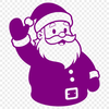 Illustrative vector artwork of Santa Claus in a festive holiday setting.