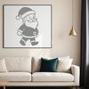 A free downloadable svg file featuring a silhouette of Father Christmas for commercial and personal projects.