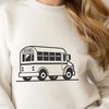 A stylized illustration of a school bus designed as vector art for educational purposes.