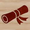 A paper scroll with a diploma at its center, suitable for vector art and cutting machine designs.