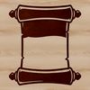 A digital vector illustration of a scroll made from paper with a ribbon tied around it.