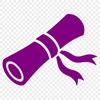 A simple scroll with rolled paper, suitable for diploma or graduation designs.
