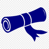 A scroll with rolled up edges, perfect for graduation ceremonies or award presentations.