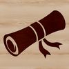 A detailed vector illustration of a graduation scroll with diploma attached.