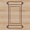 Simple vector illustration of a graduation scroll with diploma-like paper roll.