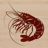 Marine Morsel Vector Illustration A vector illustration of a shrimp, a type of marine animal commonly used in seafood dishes.
