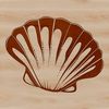 Free SVG Seaside Clip Art A stylized illustration of a seashell, suitable for crafting and design projects.