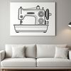 Close-up rendering of a sewing machine's mechanical parts.