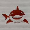 A stylized illustration of a shark, suitable for various design purposes.