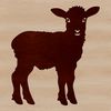 White Background Sheep SVG Design A simple illustration of a sheep on a white background, suitable for various design applications.