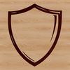 A digital shield icon designed in vector format with clean lines and sharp edges.