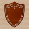 A stylized shield graphic, suitable for vector art projects.
