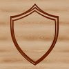 A vector shield graphic with a modern design.
