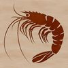 Detailed Shrimp Design for Crafting A detailed illustration of a shrimp, suitable for vector art and design projects.
