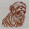A sitting Shih Tzu dog, depicted in vector format as a high-quality graphic.
