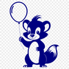 Wild Skunk Illustration in Black and White Stripes A vector illustration of a skunk animal with a distinctive black and white striped pattern.