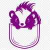 Stylized Vector Animal Design A stylized illustration of a skunk in vector format.