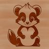 A detailed illustration of a skunk in a wild animal pose.