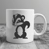 Free Vector Art of a Beautiful Skunk An SVG graphic representation of a wild animal, commonly known as a skunk.