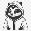 Vector Skunk Design A simple vector design featuring a wild animal known as a skunk, suitable for various uses.
