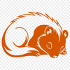 Sleeping Skunk in Nature Scene A sleeping skunk in a natural environment, depicted as vector art.