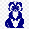 Free Skunk SVG Vector Art for Download A detailed illustration of a skunk animal in black outline.