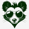 Cool Cartoon Skunk in Shades A cartoon skunk wearing sunglasses, suitable for digital design and creative projects.