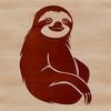 Sloth Character SVG Graphics An SVG design featuring a sloth animal character.