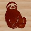 Sloth Clip Art SVG Design A digital illustration of a sloth in a relaxed pose, suitable for use in graphic design projects.