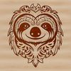 Beautiful Sloth Head Illustration A sloth's head with intricate details, suitable for vector art design.