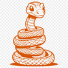 Beautiful Reptile SVG Design A detailed illustration of a snake, created as a vector graphic.